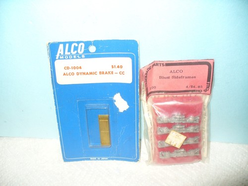 TRACKSIDE PARTS HO 'ALCO Blunt Side-frames' + ALCO MODELS 'Dynamic Brake'-NIP!