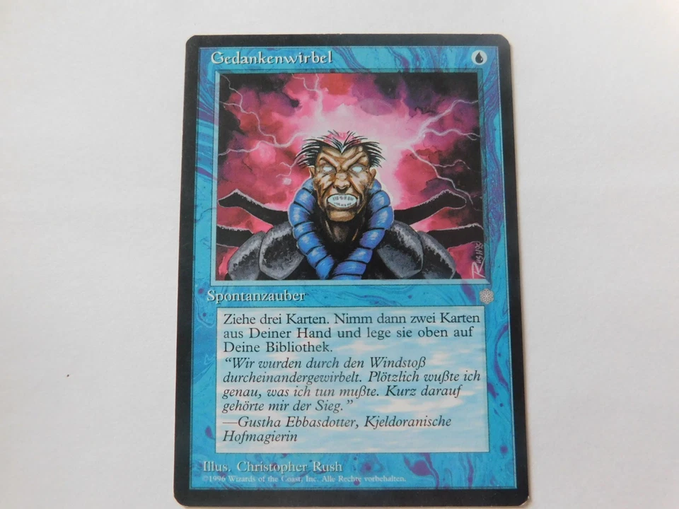 Brainstorm (DE) Ice Age German  MTG 1 Gedankenwirbel FREE SHIPPING - Image 2 of 3