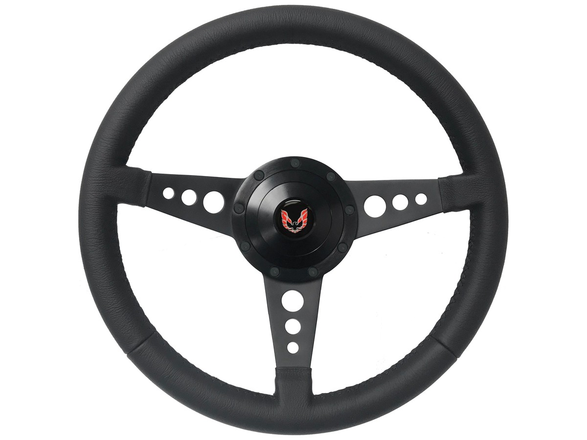 1969-94 Pontiac Firebird Trans Am Black Leather 3 Spoke Steering