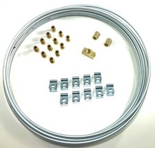 25 Ft Of 316 Steel Brake Line W Unions Clips Fittings Tee