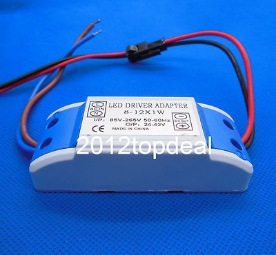 8-12x1w LED Power Driver Supply 300mA DC24-42V For 12pcs 1W High Power LED