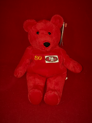 Salvino's Bammers Jerry Rice #80 Red Beanie Plush Bear San