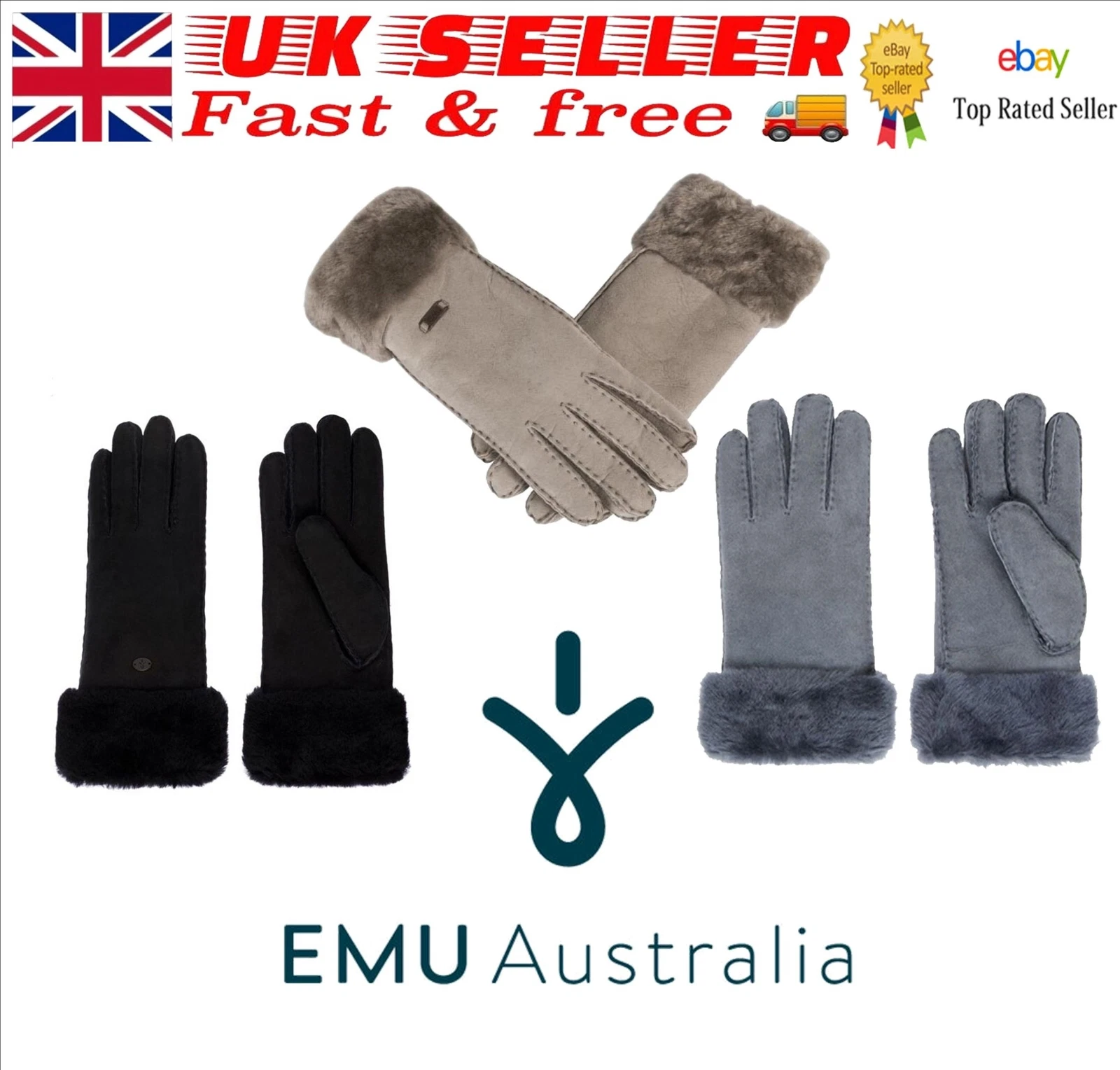 Emu Australia Apollo Bay Gloves 100% Genuine New
