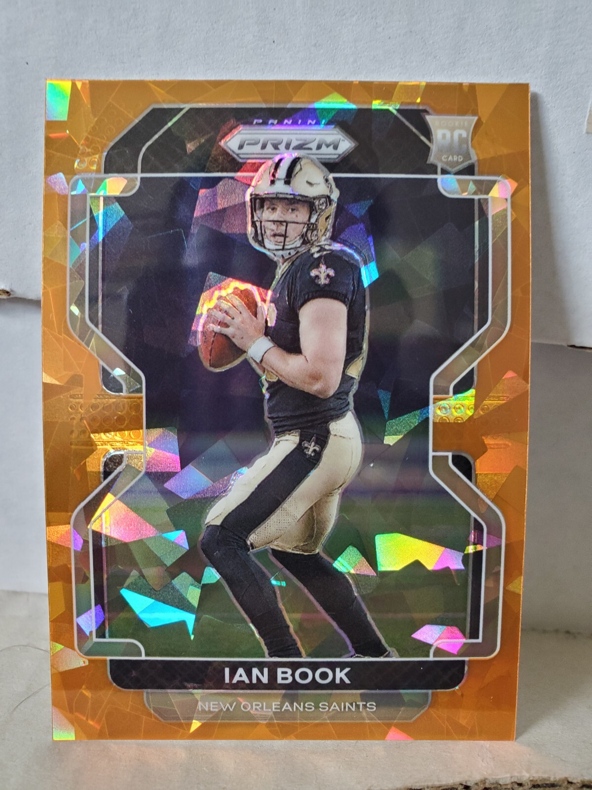 Ian Book 2021 Panini Prizm #357 Orange Ice Prizm SP Rookie RC Saints