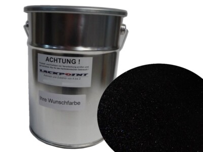 2 Liter Wasserbasislack Spritzfertig geeignet für Ford 571 Panther Black Metall