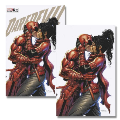 DAREDEVIL #7 EXCLUSIVE VIRGIN/TRADE - TYLER KIRKHAM - ELEKTRA - CAMPBELL HOMAGE