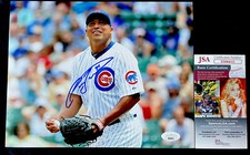 CARLOS ZAMBRANO SIGNED AUTOGRAPHED 8X10 PHOTO COA JSA CHICAGO CUBS