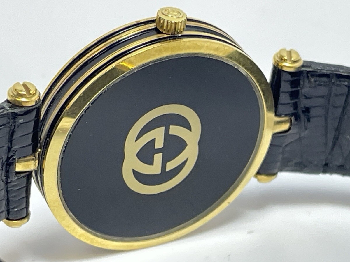 CR DMMスクラッチ　selly Vintage GUCCI SHELLY LINE 30mm Quartz Watch (New Battery