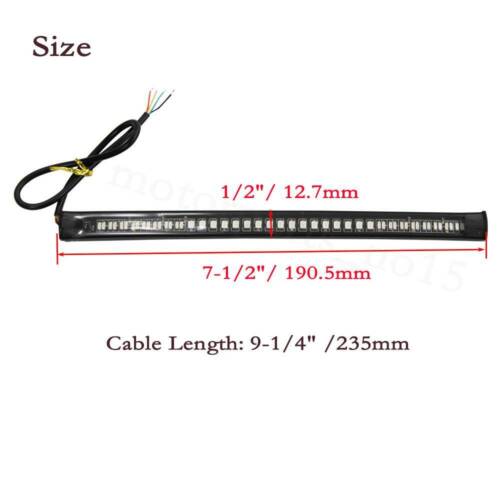 MOTORCYCLE LED STRIPS BAR BRAKE TAIL LIGHT TURN SIGNALS FOR CAFE RACER UNIVERSAL - Picture 5 of 9