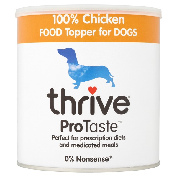 Thrive ProTaste 100% Pollo Comida Toppers para Perros 170g Potenciador de Alimentos