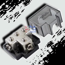 PLATINUM POWER GROUND DISTRIBUTION BLOCK FOUR 4 or 8 AWG GAUGE IN /OUT MARINE 