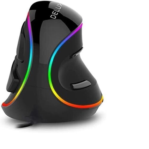 Ergonomic Vertical RGB Mouse 6 Buttons, 4000DPI, and On-Board Software - Picture 1 of 10