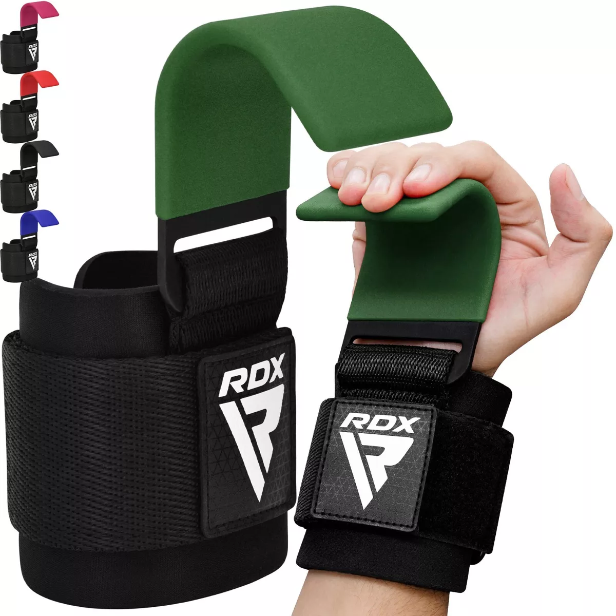 RDX Weight Lifting Grips Training Gym Bar Straps Gloves Wrist Support  Workout