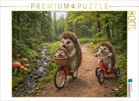 Calvendo Puzzle Hedgehog Happiness On Forest Paths | 1000 Pieces, Finished Size