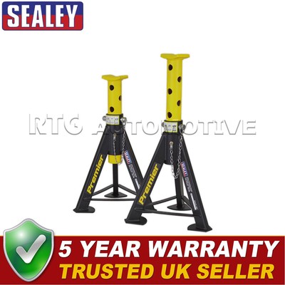 Sealey Premier Axle Stands (Pair) 6 Tonne Capacity per Stand Yellow AS6Y