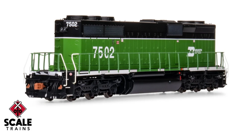 ScaleTrains Rivet Counter Burlington Nortern SD40-2B #7502 DCC Ready SXT40764 HO - Image 4 of 4