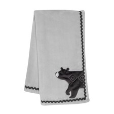 Lambs  Ivy Woodland Forest Gray Fleece Bear Nursery Baby Blanket