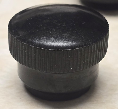 #ad Vintage Knurled Black Plastic Knob Brass Insert 3 4quot; Wide x 0.58quot; Tall $6.99