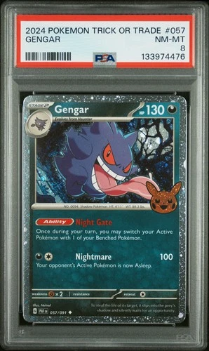 2024 POKEMON TRICK OR TRADE #057 GENGAR PSA 8