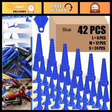 42 Pcs Hydraulic Oil Service Plugs - Rubber, 3 Sizes, Blue - Durable  Leak-Proo