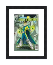 Black Comic Book Frame With White Mat For 1 Golden Age Comic Book