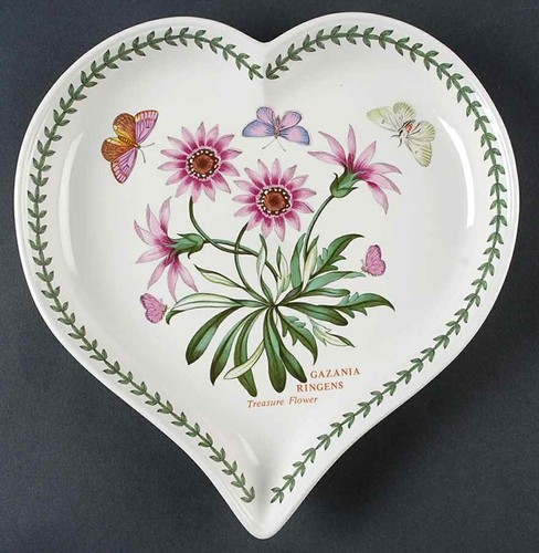 Portmeirion Botanic Garden Treasure Flower Heart Shaped Dish