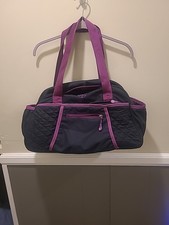 Gaiam Yoga Studio Gym Duffle Bag Black/purple Medium