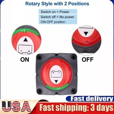 Rotary Battery Isolator Disconnect Switch for Car SUV RV Marine Boat On/Off