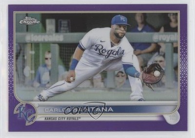 2022 Topps Chrome Purple Refractor 53/250 Carlos Santana #143 0iv9