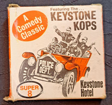 1970s Super 8 Film Keystone Kops  Keystone Hotel  Silent Comedy w Box