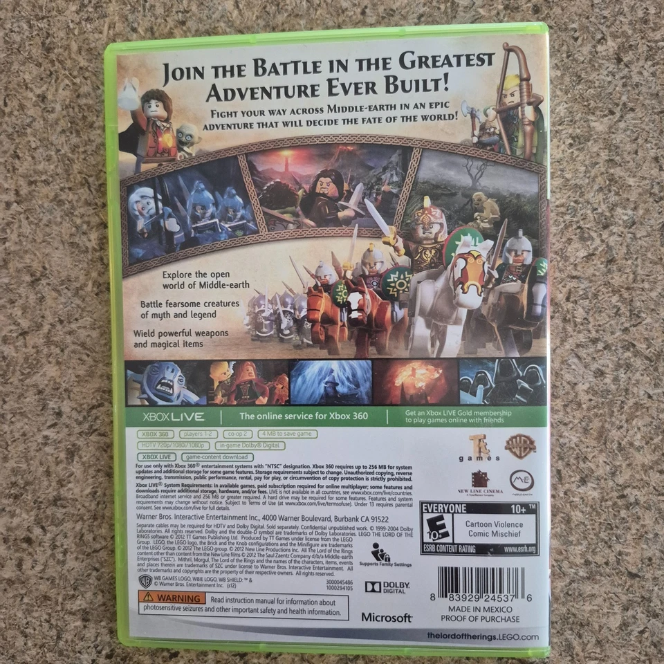Xbox 360 Lego Video Games lot of 11 Lord of The Rings Hobbit, Batman, Star Wars - Image 3 of 4