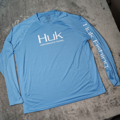 HUK Pursuit Camicia Da Pesca Uomo Maniche Lunghe Con Protezione Solare UPF 50+, Tessuto Traspirante E Antivento, Fantasia