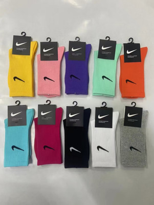 Nike Crew Socken Unisex Baumwolle Sport Freizeit Passform | bunte Mid Tube Socken UK