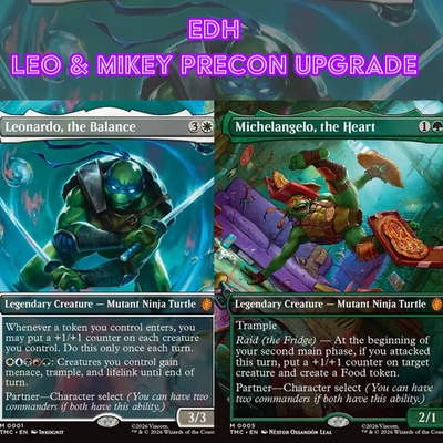 #ad EDH Leo amp; Michelangelo Turtle Power Upgrade MTG Commander Deck Bracket 2 3 $140.00