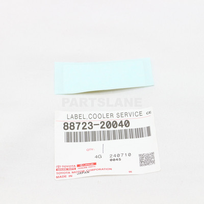 88723-20040 Toyota OEM Genuine LABEL, COOLER SERVICE CAUTION