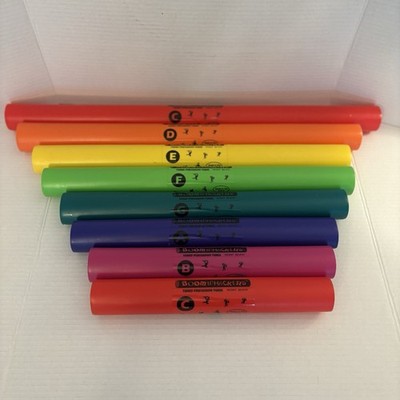 Boom Whackers Music Tubes Tuned Percussion Set Of 8 Notes. C,D, E, F, G, A, B,C