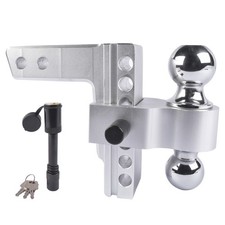 Adjustable Trailer Hitch Fit 2"inch Receiver, Aluminum Rapid Hitch 6"Drop/Rise