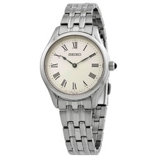 Seiko SWR069P1 Quartz Cream Dial 29 mm Women's Watch New