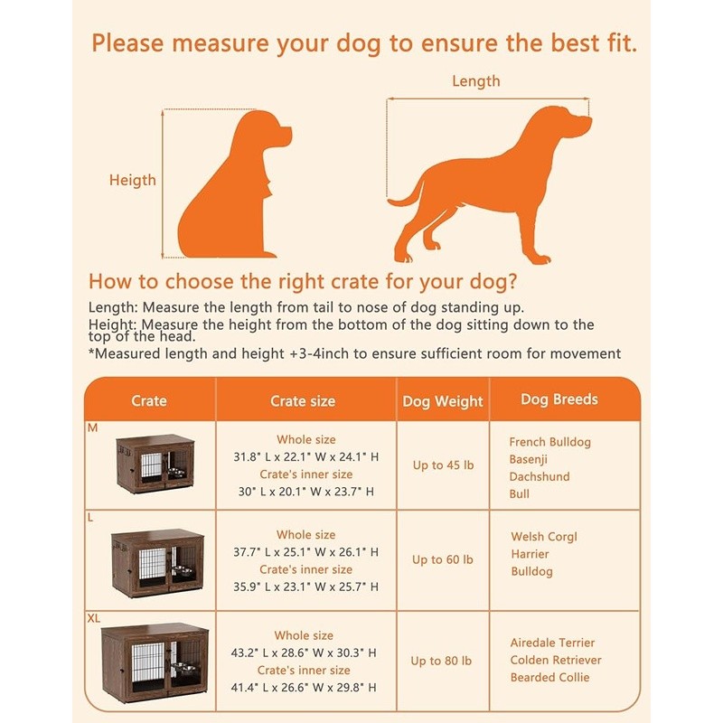 как выглядит Dog Crate W/ Rotating Bowls Removable Tray Sturdy Locking Design Indoor Use фото