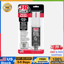 JB Weld Plastic Weld Quick Setting Epoxy Syringe Bonder Repair Glue Black...