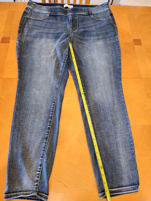 LANE BRYANT PULL ON JEGGING JEANS SKINNY WOMEN'S PLUS SIZE 18 ELASTIC WAISTBAND