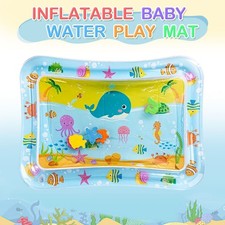 Inflatable Baby Water Play Mat Tummy Time Sensory Activity Toy for Infants