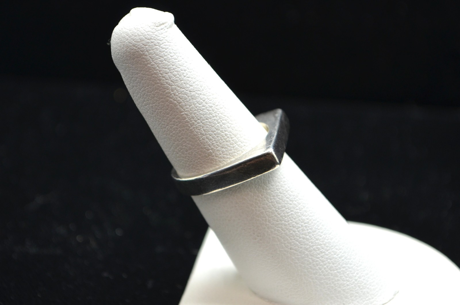 Sterling Silver Ring w/ Large Rectangular Face SZ… - image 2