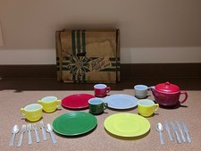 Vintage Hazel Atlas Moderntone Little Hostess Party Set 24 pc