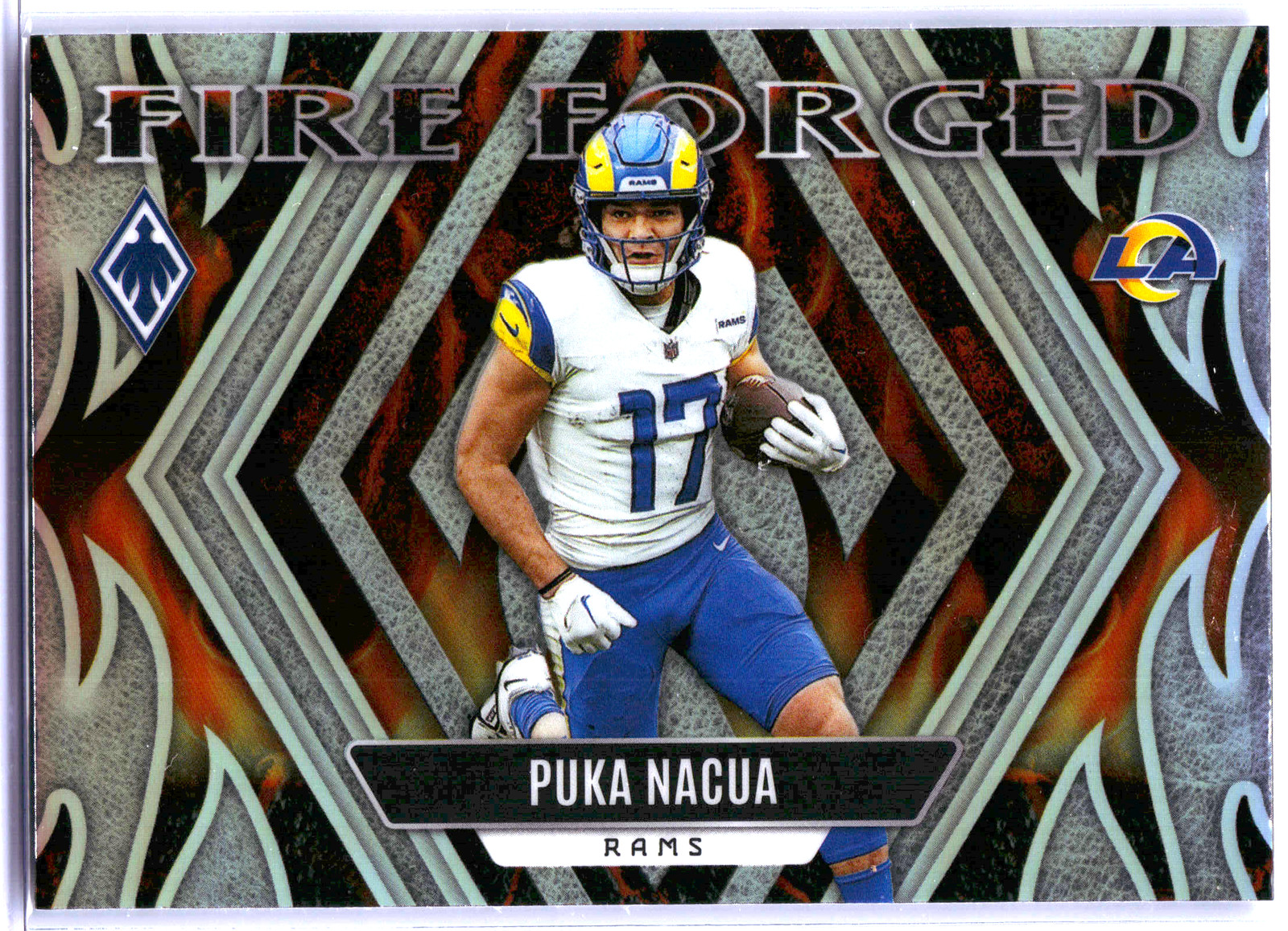 2023 Panini Phoenix Puka Nacua #FF-8 Fire Forged RC