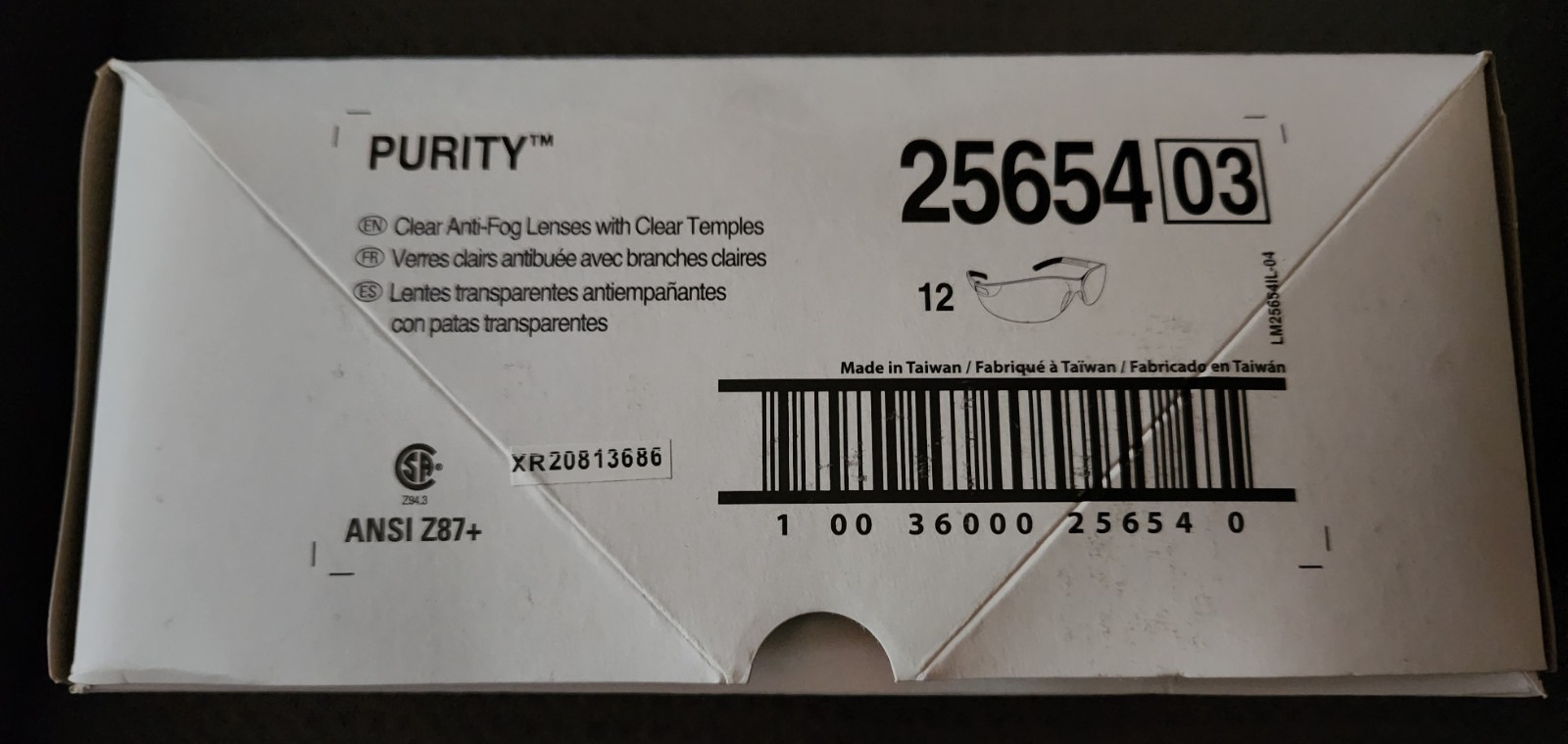 12 Pair KleenGuard Safety Glasses Purity Economy Anti-Fog Clear 25654-NEW-Boxed