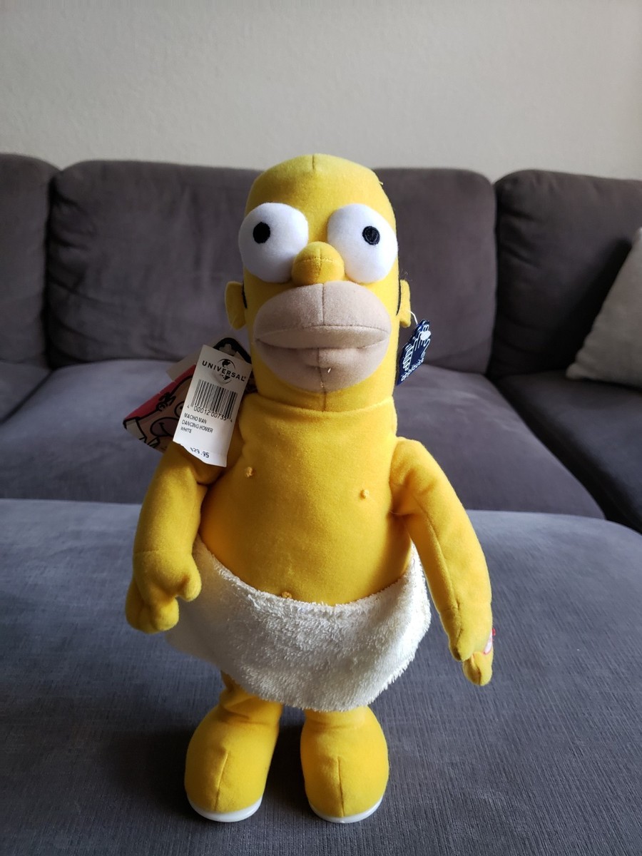 The Simpsons 2007 Dancin' Macho Man Homer Applause Plush Toy Rare