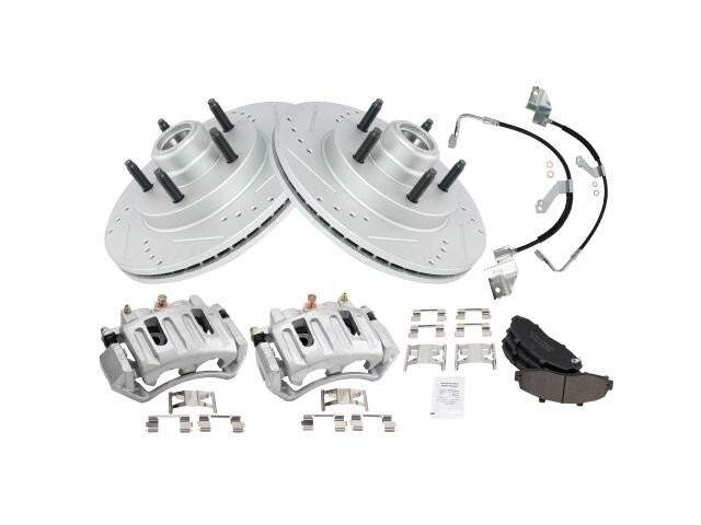 Front Brake Pad Rotor and Caliper Set For 00-01 Ford F150 RWD JF85G6