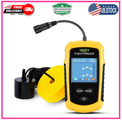 LUCKY Portable Fish Finder   Handheld Sonar, LCD Display, Castable Transducer