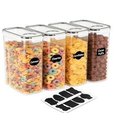 Cereal Container Food Storage Containers W/ Lids Airtight Plastic Cereal Keeper